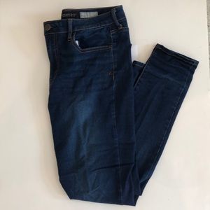 Aeropostale High Waisted Jegging Size 10 Reg Dark Denim Blue Wash